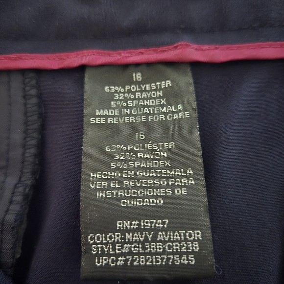 🔥 2/$9 or 3/$13   George Women's Navy Blue Wide-Leg Cropped Trousers - Picture 4 of 8